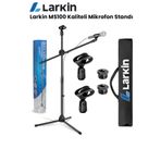 Larkin MS100 Üst Kalite Demir Mikrofon Standı Sehpası Ayaklığı (Taşıma Çantası ve Tutacak Hediye)