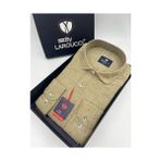 Laroucci Erkek Yeşil Slim Fit Keten Uzun Kol Hediye Kutulu Gömlek - 00430-Yeşil