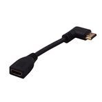 Larrits 15 cm HDMI 2.0 Erkek – HDMI Dişi port Saver adaptörü 90 derece sağ açı desteği için 4 K 60 Hz 1080p 3D Roku sürücü TV BOX HDTV Laptop DVD oynatıcı projektör