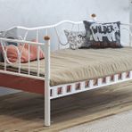 Lars Metal Divan Karyola, Beyaz, 90X200 Cm