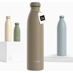 Lars Nysom Termos Su Şişesi 750 ml Çift Duvar Paslanmaz Çelik - Kahverengi
