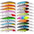 Larskas 20 Adet Karışık Nnow Crankbait Swimbait Rapala Sahte Yem Olta Seti Balık Iğnesi - Kahverengi