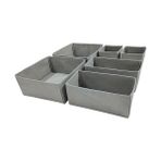 Larskas 6'lı Gri Çekmece Içi Düzenleyici Organizer Set - Çok Amaçlı Dolap Içi Kutu Seti