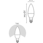 Larskas 6W Sarı Işık LED Mum Ampul, E14, 3 Adet Paket
