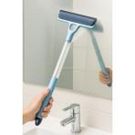 Larskas Busstier 4 In 1 Spreyli Cam Temizleyici Çekçek ve Fırça Aparatı Su Hazneli Pratik Camsil Çok Fonksiyonlu Pencere Banyo Ayna Temizlik Aracı