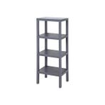 Larskas Deconox 4 Katlı Köşe Rafı | Banyo, Mutfak ve Kiler Için Yer Tasarruflu Organizer | Çok Amaçlı Plastik Raf | 4 Farklı Renk Seçeneği (38X29X100CM) (Gri)