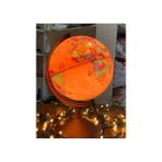 Larskas Dünya Küresi - Işıklı- Yerküre Antik-Siyasi Dekoratif Eğitici Yer Küre Globe Ancient, 30 cm - 41 Delft Blue