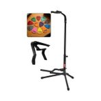 Larskas GTR-01C Gitar Standı Sehpası + Capo + Pena Paketi