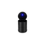 Larskas LED Işıklı Araç Küllüğü, Kapaklı Kokusuz Tasarım, Universal Bardaklık Uyumlu, Siyah, 7x9 cm