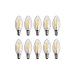 Larskas LED Rustik Mum Buji Ampul – E14 Duy, 4W (35W Eşdeğer), 3000K Günışığı, 400 Lümen – 220-240V, 3.5X10 cm – 10’lu Paket [enerji Sınıfı F]