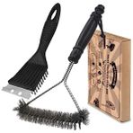 Larskas Mangal Temizleyici Seti, 2 Parça Metal Fırça ve Kazıyıcı
