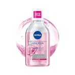 Larskas Nıvea Aqua Rose Gül Suyu ve Serum Içeren Çift Fazlı Micellar Makyaj Temizleme Suyu 400ML,YÜZ Göz Dudak, Spf Filtrelerini Temizler