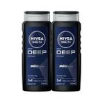 Larskas Nivea Men Deep Dimension Duş Jeli, Vücut,yüz ve Saç Şampuanı 2X500ML