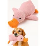 Larskas Ördek Şekilli Peluş Köpek Oyuncağı, Sesli ve Hışırtılı, Dayanıklı Eğlence