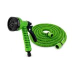Larskas Orret Home 15 Metre Uzayabilir Kumaş Kaplamalı Bahçe Hortumu, Kobra Hortum Seti, 7 Modlu Fıskiye Tabancalı Spiral Esnek Sulama Hortumu, Bağlantı Ekipmanlı Araç Yıkama ve Bahçe Sulama Hortumu