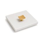 Larskas Orret Home Doğal Mermer Gider Kapağı Koku Önleyici 10X10 cm – Kare Mermer Gider Kapatıcı, Banyo Duş Gideri Koku Engelleyici, Dekoratif Taş Gider Örtüsü, Şık Banyo Gider Kapağı