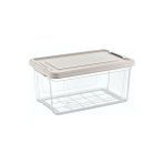 Larskas Orret Home Kilitli Saklama Kabı Şeffaf Organizer Pp Plastik Gıda Saklama Kabı Kapaklı Sızdırmaz Buzdolabı Düzenleyici Istiflenebilir Çok Amaçlı Saklama Kutusu (9 Litre)