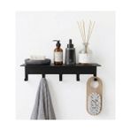 Larskas Orret Home Yapışkanlı Metal Banyo Rafı 5 Kancalı Duvar Rafı Organizer Dekoratif Raf Siyah Paslanmaz Duvar Rafı Havluluk Askılık Banyo Mutfak Çok Amaçlı Raf - 41 Delft Blue