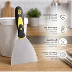 Larskas Paslanmaz Çelik Inşaat Spatulası, Plastik Saplı ve 125 mm Boyutunda