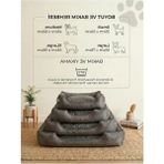 Larskas Plus Silinebilir Kedi Köpek Yatağı, Koltuk Kumaşı, Yıkanabilir, Gri, Large