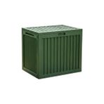 Larskas Porsima 161001-005 130LT Kilitli Organizer Kapaklı Bahçe Balkon Kiler Sandığı Çok Amaçlı Depolama Sandığı Yeşil
