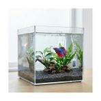 Larskas Premium Kristal Küp Nano Akvaryum & Beta Fanusu 20X20X20 cm 7 Litre - Karides ve Balık Akvaryumu