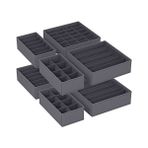 Larskas Songmıcs Iç Giyim Düzenleyici 8'li Set, Çekmece Düzenleyici, Katlanabilir, Gardırop Düzenleyici, Saklama Kutusu Dolabı, Kumaş Kutuları Saklama, Sütyen, Çorap, Kravat, Gri RUS08GY