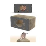 Larskas Tırmata Doğal Karton Kedi Tırmalaması Kedi Tırmalama Kanepesi Tahtası Kedi Tırmalama Evi (Karton/antrasit)