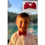 Las Vivas Kids Ay Yıldızlı Papyon, Kırmızı Beyaz Papyon, Bayraklı Papyon