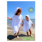 Las Vivas Kids Müslin Plaj Pançosu, %100 Pamuk Çocuk Bornozu, Bebek Deniz Havuz Havlusu,