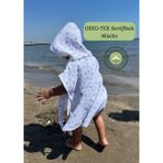 Las Vivas Kids Müslin Plaj Pançosu, Pamuk Çocuk Bornozu, Bebek Deniz Havuz Havlusu - 1 - 2 Yaş - Gri