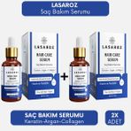 LASAROZ 2 Adet Saç Bakım Serumu Keratin Kolajen Argan Yağlı Saç Serumu 30 ml - 1