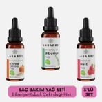 LASAROZ Saç Bakım Yağ Seti Biberiye Kabak Çekirdeği Hint Yağı 3x20 ml - 1