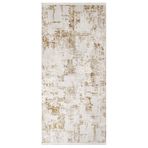 Lashawnda Altın Soyut Modern Geometrik Etnik Desenli Boho Makinada Yıkanabilir Hafif Hav Toz Vermez Leke Tutmaz Kaymaz Taban Dijital Makine Baskı Halı Oturma Odası Salon Yolluk Koridor Mutfak Halısı