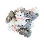 Lashicorn Kitty kedi silikon odak boncuk seti | 12 adet karışık paket Aristocat toplu toptan yavru yay anahtarlık yapma kiti boncuklu kalem Freshie askı