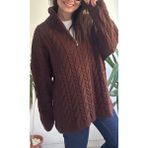 Lasorella Butik Kadın Kahverengi Örgü Kazak - Standart