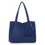 LassZone Kadın Ferah Tote Çanta Su Geçirmez Satchel Omuz Çantaları Bayanlar Seyahat Hobo Çanta Naylon Laptop Çantaları, Mavi, Large