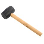 Lastik Çekiç - Fiberglas Masif Ahşap Saplı Döşeme İçin Kauçuk Çekiç,Yer Karosu Mermer Montajı İçin Çift Yüzlü Çok Fonksiyonlu Tok Özel Ev Sığır Tendonu Wekijau