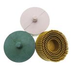 Lastik tekerlek, Aşındırıcı Kıl Disk Seti 1 Adet 2-3in Destekleyici 1/4in Metal Çapak Alma Parlatma için Sap(2 Inch Brush Set)