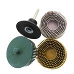 Lastik tekerlek, Aşındırıcı Kıl Disk Seti 1 Adet 2-3in Destekleyici 1/4in Metal Çapak Alma Parlatma için Sap(2 Inch with Backer)