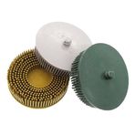 Lastik tekerlek, Aşındırıcı Kıl Disk Seti 1 Adet 2-3in Destekleyici 1/4in Metal Çapak Alma Parlatma için Sap(3 Inch Brush Set)