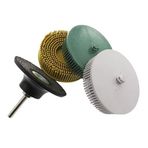 Lastik tekerlek, Aşındırıcı Kıl Disk Seti 1 Adet 2-3in Destekleyici 1/4in Metal Çapak Alma Parlatma için Sap(3 Inch with Backer)