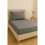 Lastikli Çarşaf ve 1 Adet Yastık Kılıfı - 120x200 - Gri