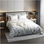 Lastikli Çarşaflı Pamuk Saten Çift Kişilik Cool Soft Nevresim Takımı - Foster - 220 x 220 cm