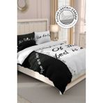Lastikli Çarşaflı Pamuk Saten Çift Kişilik My Bed Nevresim Takımı - Beyaz - Standart
