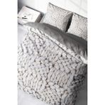 Lastikli Çarşaflı Pamuk Saten Çift Kişilik Örgü4 Nevresim Takımı - Foster - 220 x 220 cm
