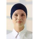 Lastikli Dikişsiz Kaymaz Silikonlu Bağlamalı Tesettür Bone Lacivert
