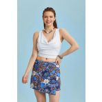 Lastikli Kolsuz Degaje Yaka Beyaz Şık Crop Bluz