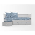 Lastikli Ranforce Bebek Çarşaf Takımı Mavi Yıldızlı 70 x 140 CM