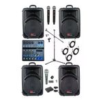 Lastvoice Ample Center Paket-4 Aktif Hoparlör Ve Mixer Full Ses Sistemi Seti